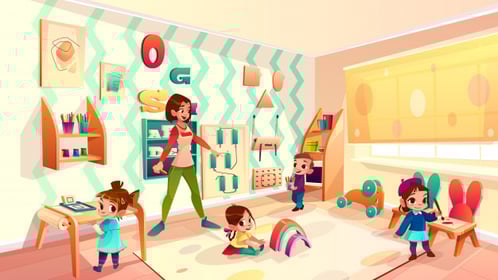 female-preschool-nursery-nurse-kindergarten-teacher-playing-with-children-modern_33099-1318