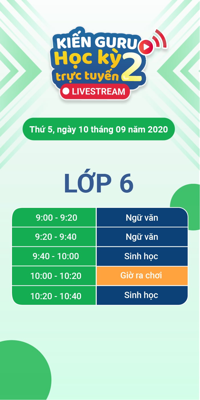 Lớp 6 - thứ 5-100